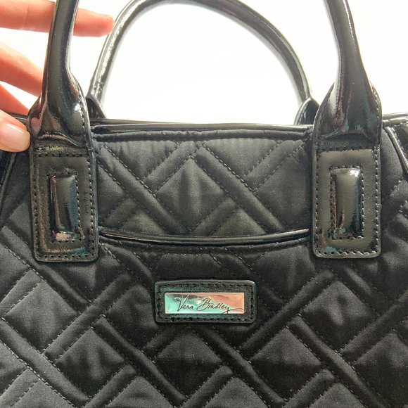 Vera Bradley- Black Satchel (medium) - Picture 7 of 8